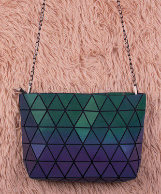 SMM Enterprise Green Sling Bag Geometric Sling Bag for Women