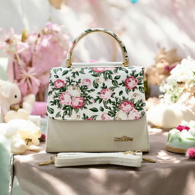 Jazzberry White Sling Bag Floral print