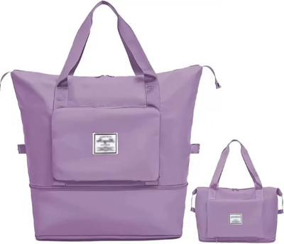 Tyunik Purple Sling Bag Foldable Travel Duffle Bag for Women, Expandable Lightweight Waterproof Carry