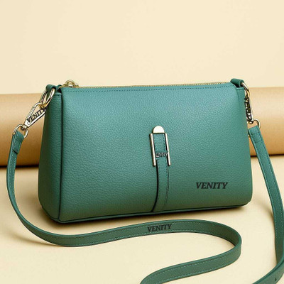 VENITY Multicolor Sling Bag Luxe Crossbody Shoulder Bag – Premium Pebbled Texture with Gold Accents