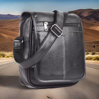 Shivra Black Sling Bag Men Sling Bag side bag for men(S-12*11)