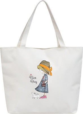 stylishq store White, Yellow Tote Canvas Shoulder Bag for Daily Use, Shopping, Travel & beach bags