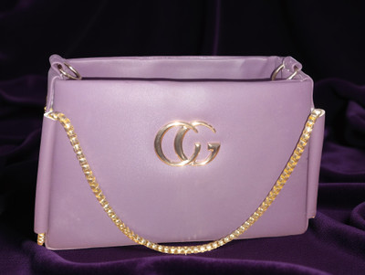 AK Mart Purple Sling Bag Women’s Stylish Purple Handbag | PU Leather Shoulder Bag with Golden Chain Strap