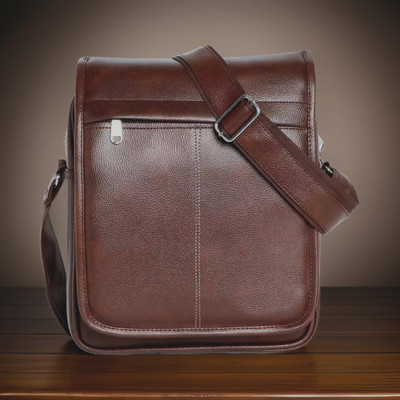 Shivra Brown Sling Bag Men Sling Bag extra large (S-11*8.5*3)