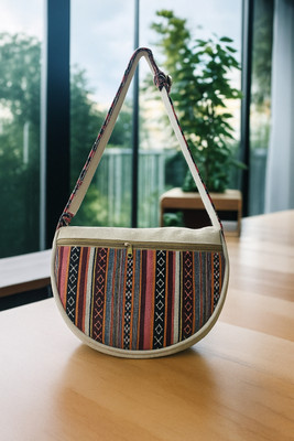 Goggadi creation Multicolor Sling Bag Boho-style Hemp Sling Bag,