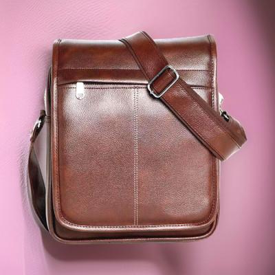 Shivra Brown Sling Bag Men Sling Bag extra large (S-11*8.5*3)