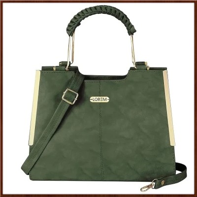 Shridhar Creation Green Hand-held Bag Elegent Designer Faux Leather Handbag For Women And Girls