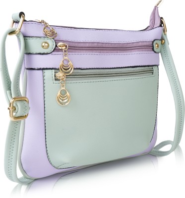 DIXON Green, Purple Sling Bag Stylish Fancy Unique Design Hobo Shoulder Crossbody Daytrip Slingbag For Women