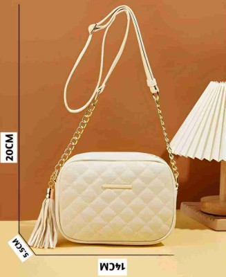 Cleto White Sling Bag ROUND_CREAM_20