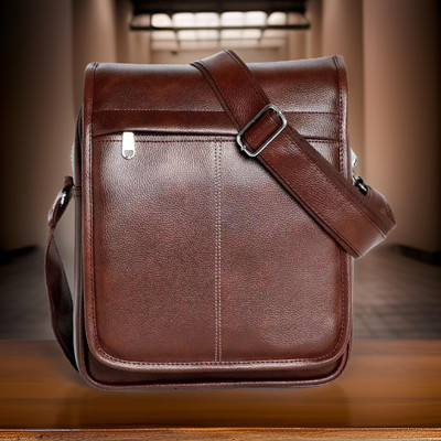 Shivra Brown Sling Bag Men Sling Bag extra large (S-11*8.5*3)