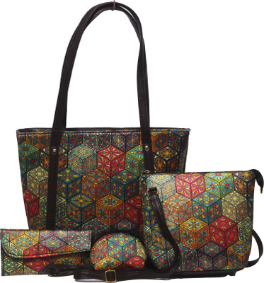 Hamensch International Grey Shoulder Bag 4 Set combo Tote bag(Pack of 4)