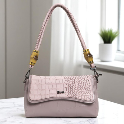 Exotic Purple Sling Bag Premium PU Leather with Intricate Embossed Pattern