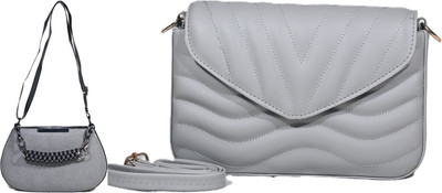 Despacito White, Multicolor Sling Bag Sling bag for women(Pack of 2)