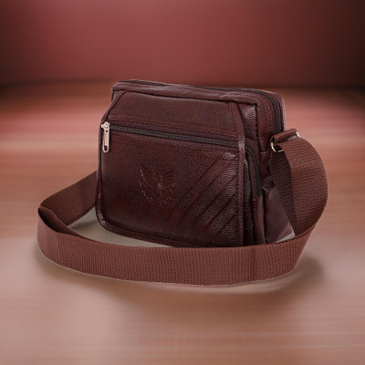 Bagzenia Brown Sling Bag Sling Bag Stylish Cross Body Sling bag for Office Travelling