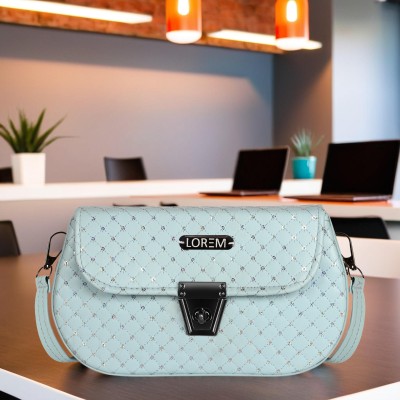 Dazzle Boutique Multicolor Sling Bag Sky Blue Designer Faux Leather Handbag For Women And Girls DB-HB57