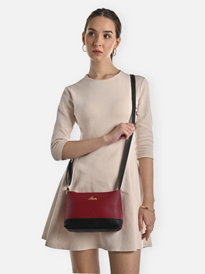 LAVIE Red Sling Bag Taya HZ Top Zip Sling Bag