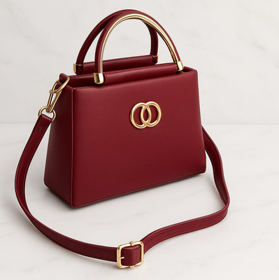 DENZY FASHION Maroon Hand-held Bag Maroon Hand Bag