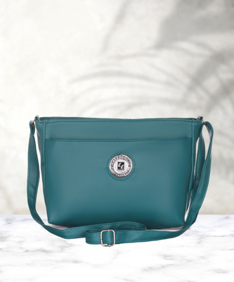 Leather Land Green Sling Bag Roman Sling Design in Rama Green