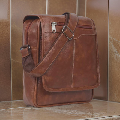 Shivra Tan Sling Bag Men Sling Bag side bag for men(S-12*11)