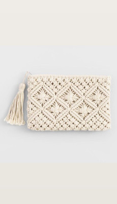 RaisingCraft White Sling Bag Macrame handbag purse 02