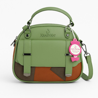V E L V I Multicolor Hand-held Bag a distinctive handbag color-block design.