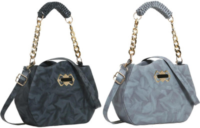 Zaxcer Black, Grey Sling Bag Beautiful Sling Bags for women and girls(Pack of 2)