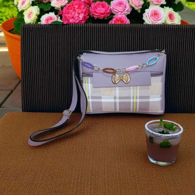 AK Purple Sling Bag LV.PURPLE.CHEXK.ER23