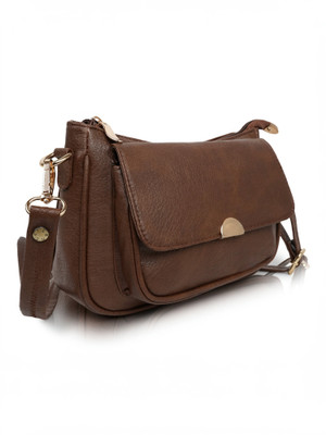 LANCER Brown Sling Bag Casual Trendy Hobo Shoulder Crossbody Travel Side for Women