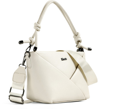 Exotic White Sling Bag Unique Shep Texture Design Sling Bag