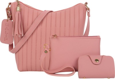 GALIP Pink Sling Bag Pink Women Sling Bag (Pack Of 3)(Pack of 3)