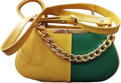 adb Yellow, Green Sling Bag 009