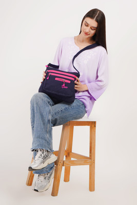 Lasso Blue, Pink Sling Bag Lightweight Crossbody Sling Bag For Women and Girls