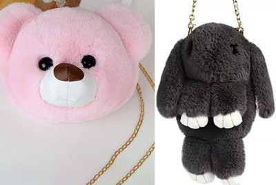 Nappmall Black, Pink Sling Bag Cute Cartoon Rabbit(Pack of 2)