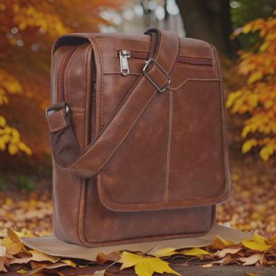 Shivra Tan Sling Bag Men Sling Bag side bag for men(S-12*11)