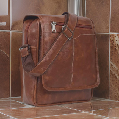 Shivra Tan Sling Bag Men Sling Bag side bag for men(S-12*11)