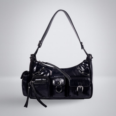 LINO PERROS Black Shoulder Bag BLACK SHOULDER BAG