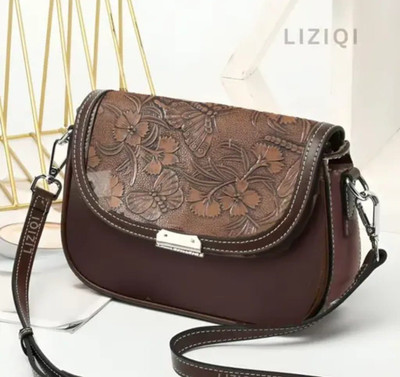 LIZIQI Brown Sling Bag Trendy korean Sling Bags for women