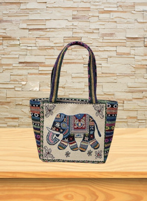 khan begs Blue Hand-held Bag D-Ele-Hand-Bag-04