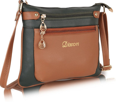 DIXON Tan Sling Bag Stylish Fancy Unique Design Hobo Shoulder Crossbody Daytrip For Women