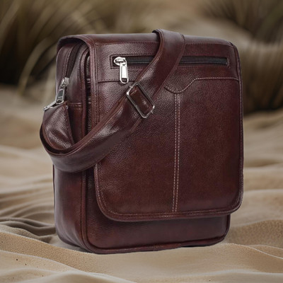 house of common Brown Sling Bag Men Sling Bag side bag for men(S-10*11)