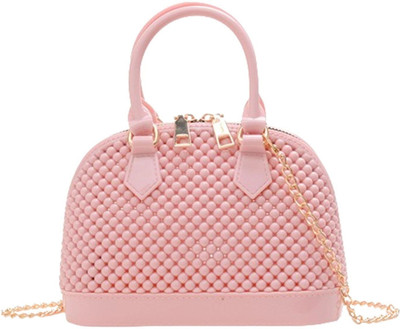 HASHFLOW Pink Sling Bag Handbag Stylish Casual PVC Satchel Bag For Women