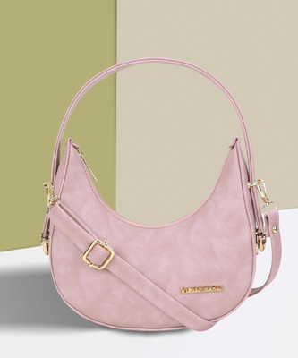 Women Marks Pink Sling Bag M-13-HOBO-LOCK-PEACH