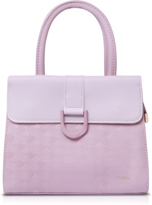 FIAGO Pink Hand-held Bag Signature Monogram Canvas and Leather Handbag with Shoulder Strap, For Women