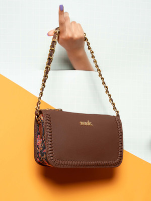 ZOUK Pink Sling Bag Aalya Baguette - Paisley Print