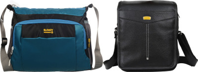 Blowzy Blue, Black, Black Sling Bag Cross Body men's sling bag(Pack of 2)