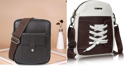 CIMONI Brown, Brown Shoulder Bag Casual Sling Bag Crossbody Shoulder Trendy Waterproof Short Trip Bag(Pack of 2)