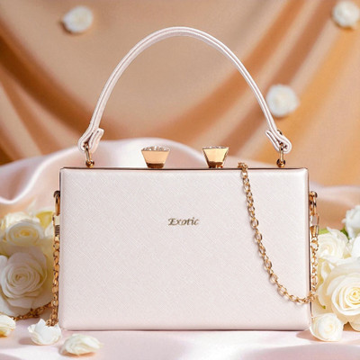 Exotic Pink Clutch Convertible Style Elegant Bridal Bag