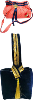 athizay Orange, Blue, Green Sling Bag Sling bags for women print Cross body bags(Pack of 2)