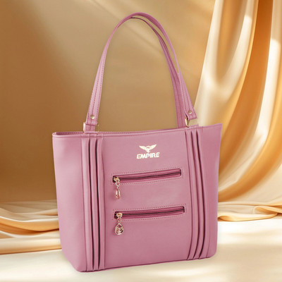 EMPIRE Pink Tote Girl’s women's vegan leather ocean side handbags shoulder hobo bag ladies purse