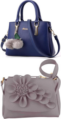 EpicAngle Blue, Silver Sling Bag STYLISH WOMEN SLING BAG(Pack of 2)